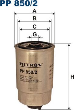 Filtron PP850/2 - Горивен филтър vvparts.bg