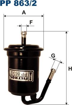 Filtron PP863/2 - Горивен филтър vvparts.bg