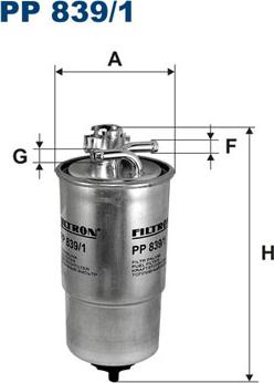 Filtron PP839/1 - Горивен филтър vvparts.bg