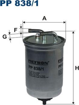 Filtron PP838/1 - Горивен филтър vvparts.bg