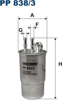 Filtron PP838/3 - Горивен филтър vvparts.bg