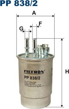 Filtron PP838/2 - Горивен филтър vvparts.bg