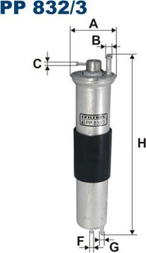 Filtron PP832/3 - Горивен филтър vvparts.bg