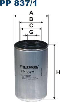 Filtron PP837/1 - Горивен филтър vvparts.bg