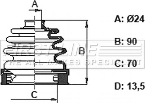 First Line FCB6401 - Маншон, полуоска vvparts.bg