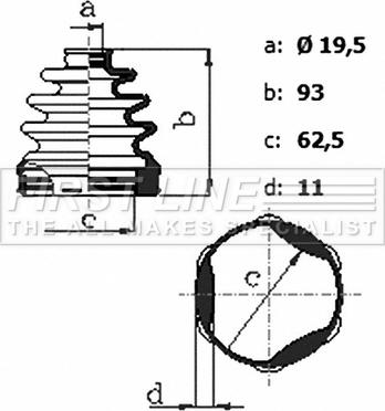 First Line FCB6431 - Маншон, полуоска vvparts.bg