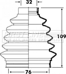 First Line FCB6091 - Маншон, полуоска vvparts.bg