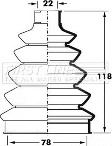 First Line FCB6060 - Маншон, полуоска vvparts.bg