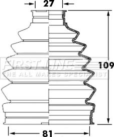First Line FCB6009 - Маншон, полуоска vvparts.bg