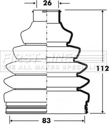 First Line FCB6080 - Маншон, полуоска vvparts.bg