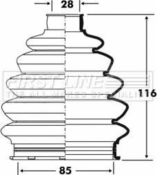 First Line FCB6083 - Маншон, полуоска vvparts.bg