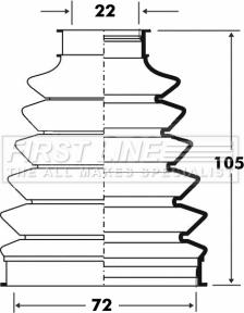 First Line FCB6073 - Маншон, полуоска vvparts.bg