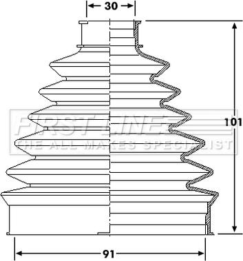 First Line FCB6194 - Маншон, полуоска vvparts.bg