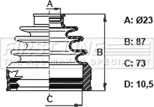 First Line FCB6164 - Маншон, полуоска vvparts.bg