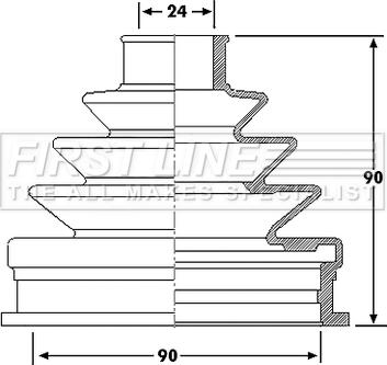 First Line FCB6188 - Маншон, полуоска vvparts.bg