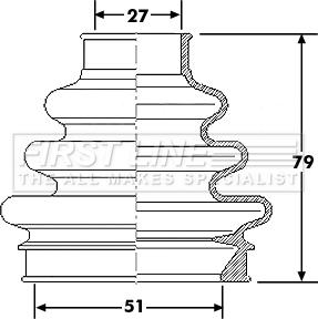First Line FCB6177 - Маншон, полуоска vvparts.bg