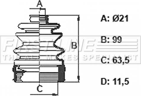 First Line FCB6394 - Маншон, полуоска vvparts.bg