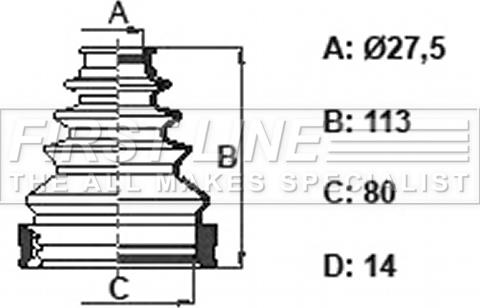 First Line FCB6393 - Маншон, полуоска vvparts.bg