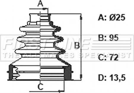 First Line FCB6392 - Маншон, полуоска vvparts.bg