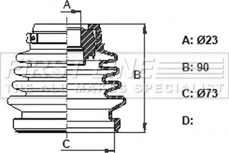 First Line FCB6352 - Маншон, полуоска vvparts.bg