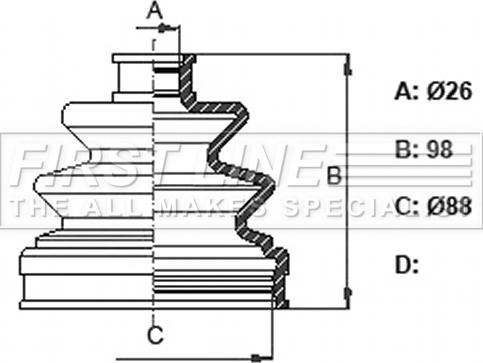 First Line FCB6364 - Маншон, полуоска vvparts.bg