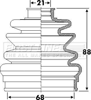First Line FCB6303 - Маншон, полуоска vvparts.bg