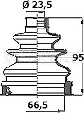 First Line FCB6388 - Маншон, полуоска vvparts.bg