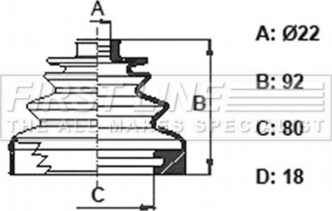 First Line FCB6322 - Маншон, полуоска vvparts.bg