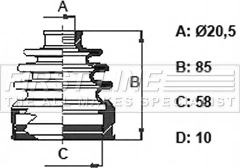 First Line FCB6371 - Маншон, полуоска vvparts.bg