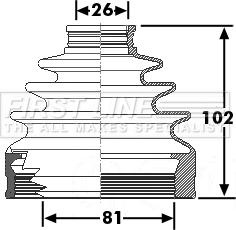 First Line FCB6267 - Маншон, полуоска vvparts.bg