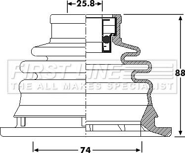 First Line FCB6209 - Маншон, полуоска vvparts.bg