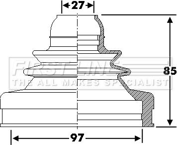 First Line FCB6286 - Маншон, полуоска vvparts.bg