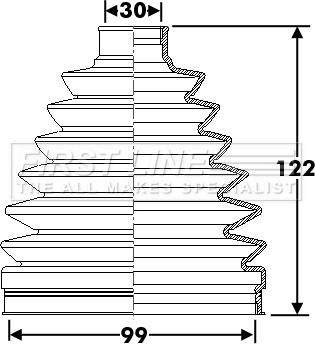 First Line FCB6283 - Маншон, полуоска vvparts.bg