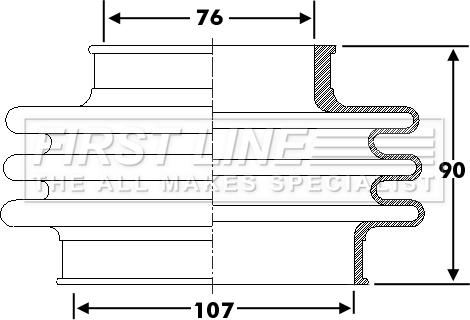 First Line FCB6276 - Маншон, полуоска vvparts.bg