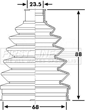 First Line FCB6270 - Маншон, полуоска vvparts.bg