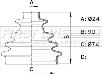 First Line FCB1004 - Маншон, полуоска vvparts.bg