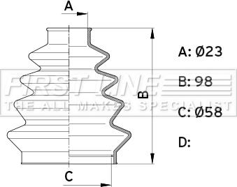 First Line FCB1008 - Маншон, полуоска vvparts.bg