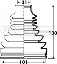 First Line FCB2907 - Маншон, полуоска vvparts.bg