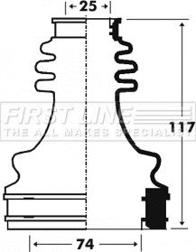 First Line FCB2916 - Маншон, полуоска vvparts.bg