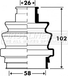 First Line FCB2911 - Маншон, полуоска vvparts.bg