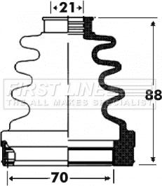 First Line FCB2918 - Маншон, полуоска vvparts.bg