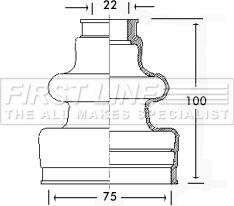 First Line FCB2495 - Маншон, полуоска vvparts.bg