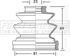 First Line FCB2458 - Маншон, полуоска vvparts.bg