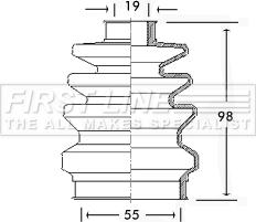 First Line FCB2418 - Маншон, полуоска vvparts.bg