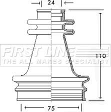 First Line FCB2594 - Маншон, полуоска vvparts.bg