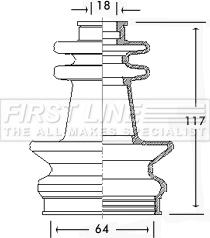 First Line FCB2597 - Маншон, полуоска vvparts.bg