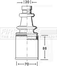 First Line FCB2547 - Маншон, полуоска vvparts.bg