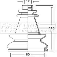 First Line FCB2502 - Маншон, полуоска vvparts.bg