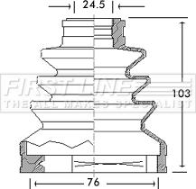 First Line FCB2648 - Маншон, полуоска vvparts.bg