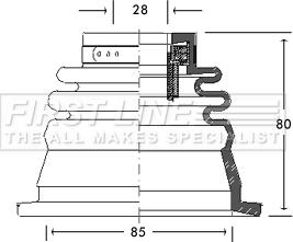 First Line FCB2650 - Маншон, полуоска vvparts.bg